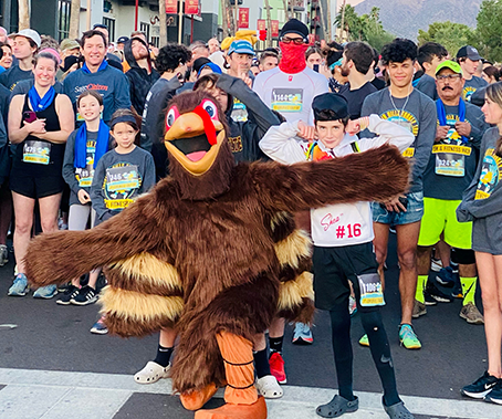 Visual of the Turkey at the Annual Turkey Trot in Fountain Hills
