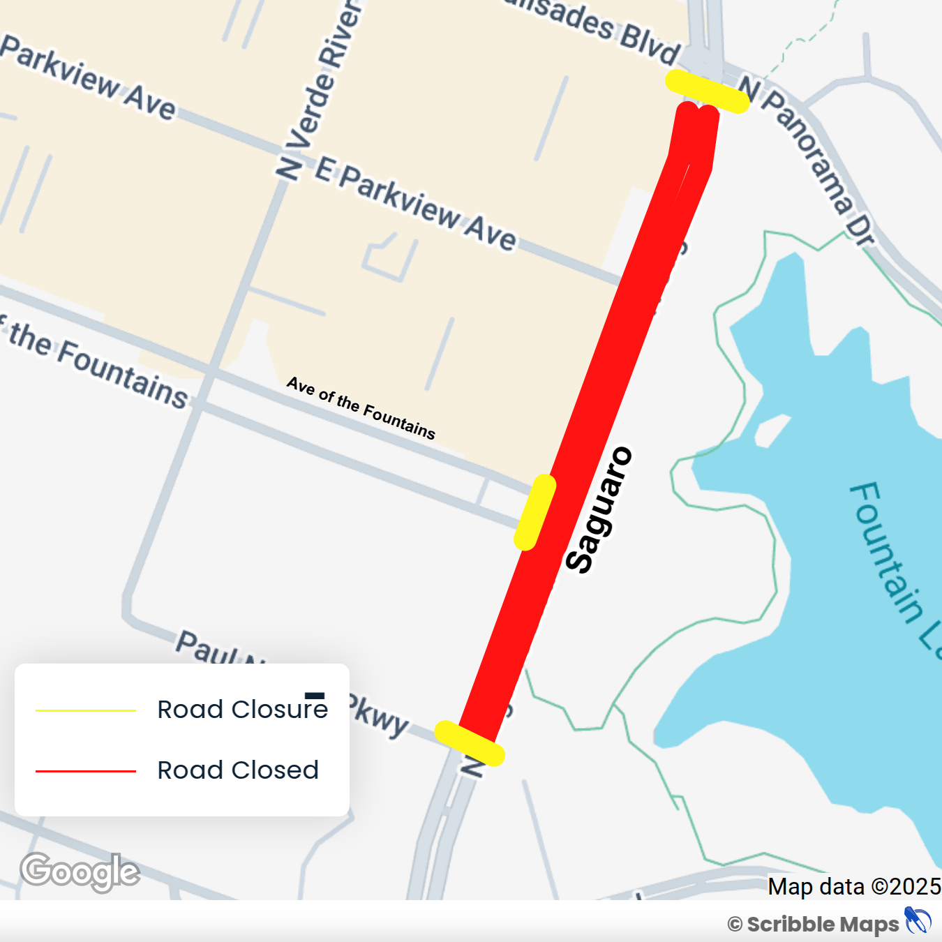 Look Up Road Closure