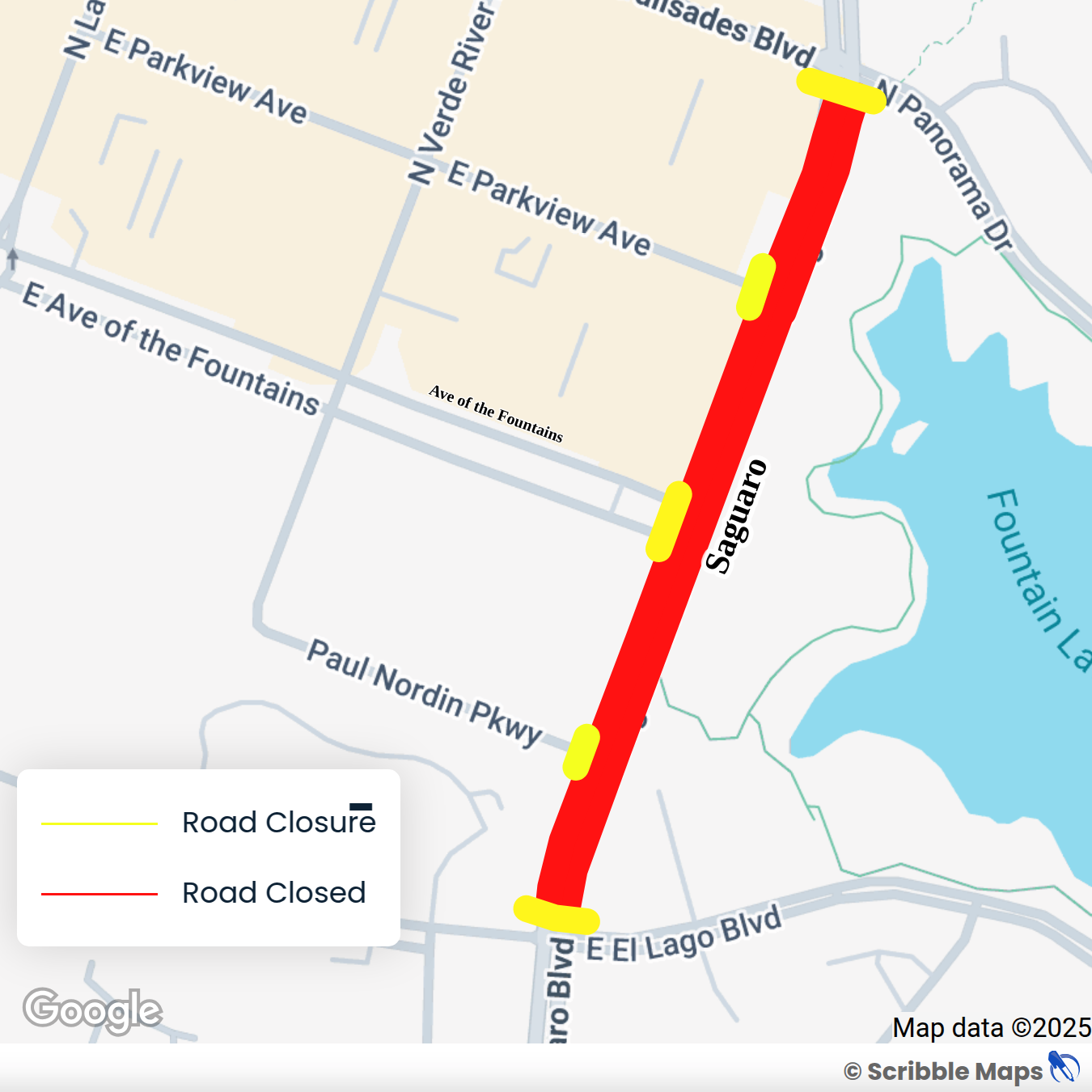 Concours Road Closures