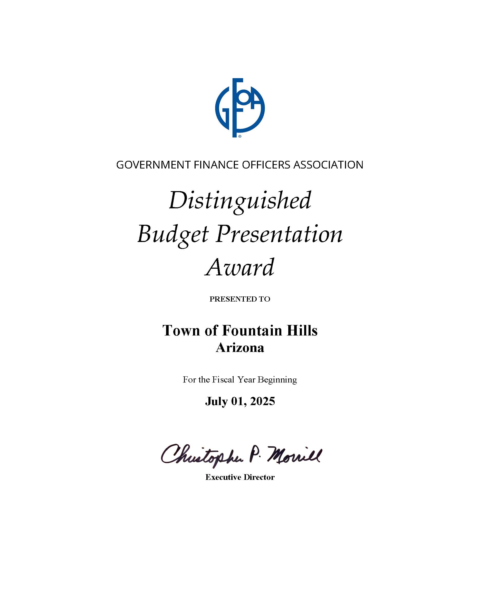 Budget Award
