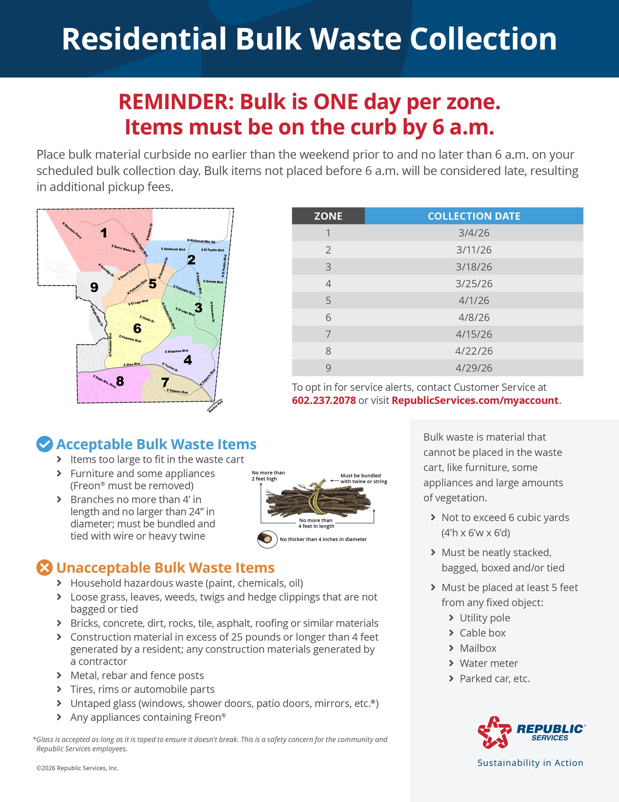 2026 Bulk Waste Collection Flyer
